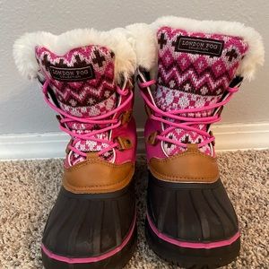 Girls used London Fog snow boot size 5